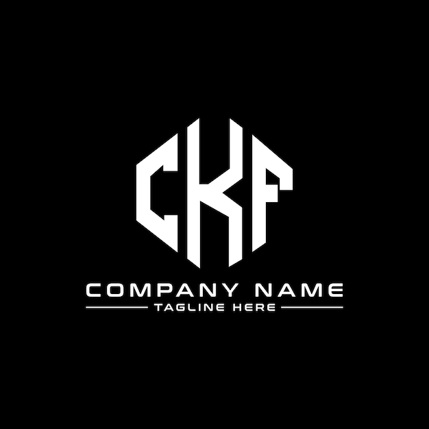 CKF letter logo design with polygon shape CKF polygon and cube shape logo design CKF hexagon vector logo template white and black colors CKF monogram business and real estate logo