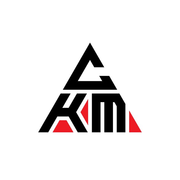 CKM triangle letter logo design with triangle shape CKM triangle logo design monogram CKM triangle vector logo template with red color CKM triangular logo Simple Elegant and Luxurious Logo