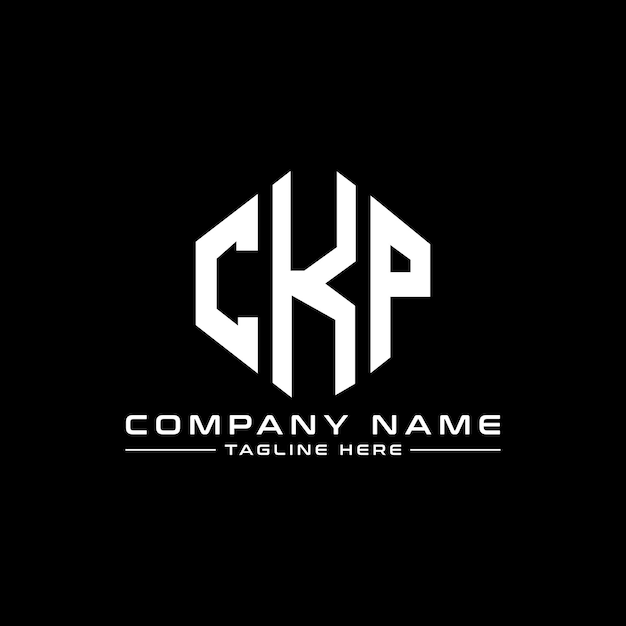 CKP letter logo design with polygon shape CKP polygon and cube shape logo design CKP hexagon vector logo template white and black colors CKP monogram business and real estate logo