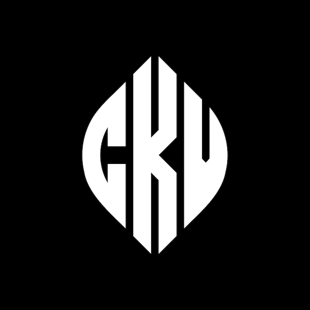 CKV круг буква дизайн логотипа с кругом и эллипсовой формой CKV эллипсовые буквы с типографическим стилем Три инициалы образуют круг логотипа CKV круг эмблема абстрактная монограмма буква знак вектор