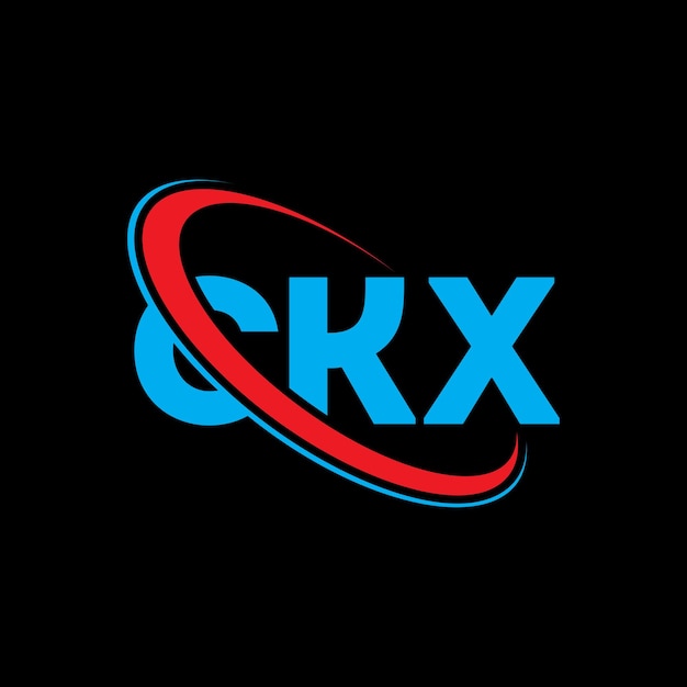 Vettore logo ckx lettera ckx lettere logo design iniziali logo ckx collegato con cerchio e maiuscolo logo monogramma ckx tipografia per il business tecnologico e marchio immobiliare