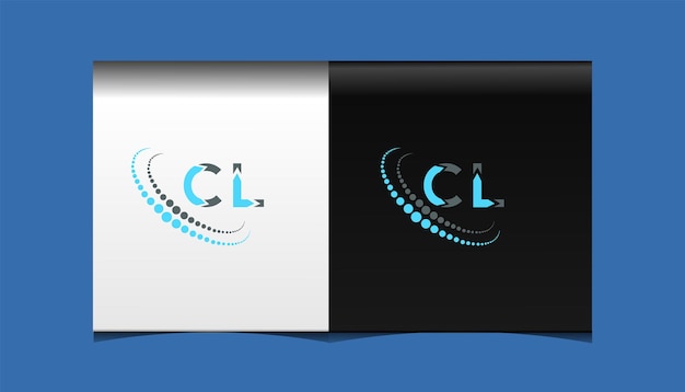 CL 초기 현대 로고 디자인 벡터 아이콘 템플릿