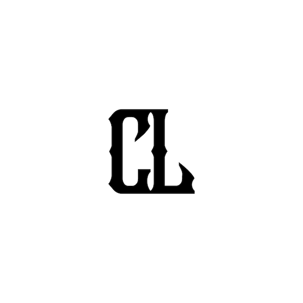 CL monogram logo design letter text name symbol monochrome logotype alphabet character simple logo