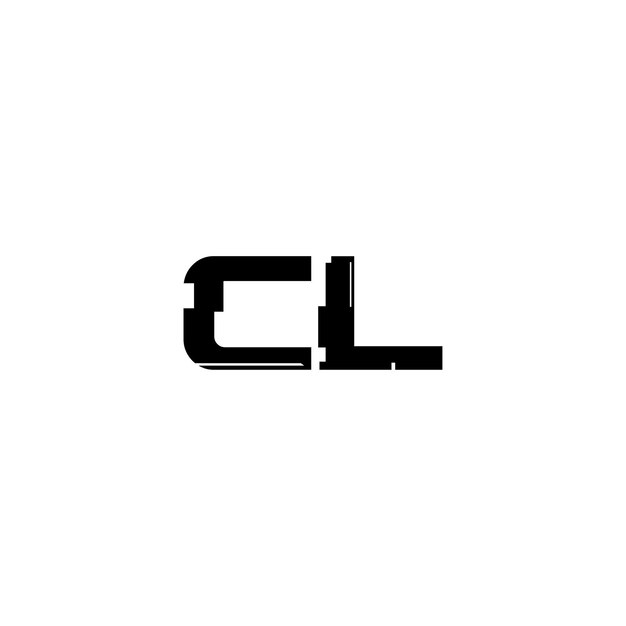 Vettore cl monogramma logo design lettera testo nome simbolo logotipo monocromatico carattere alfabetico logo semplice