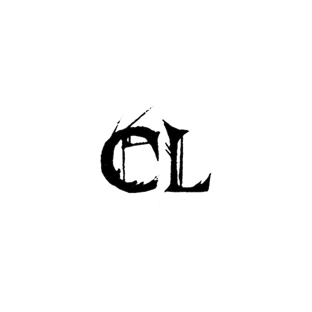 Cl monogram logo ontwerp brief tekst naam symbool monochroom logo alfabet karakter eenvoudig logo