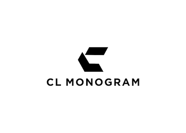 cl monogram logo ontwerp vectorillustratie