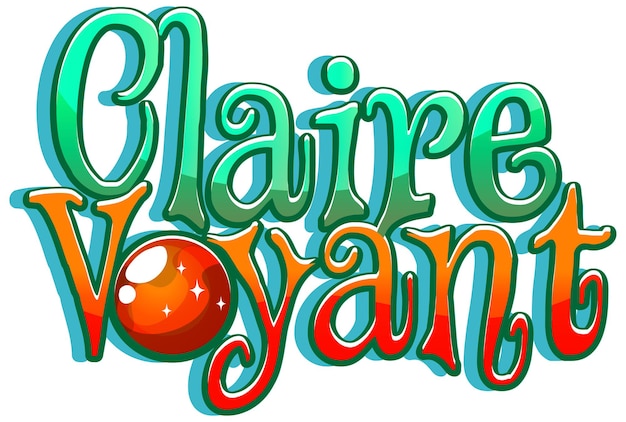 Claire voyant logo font design