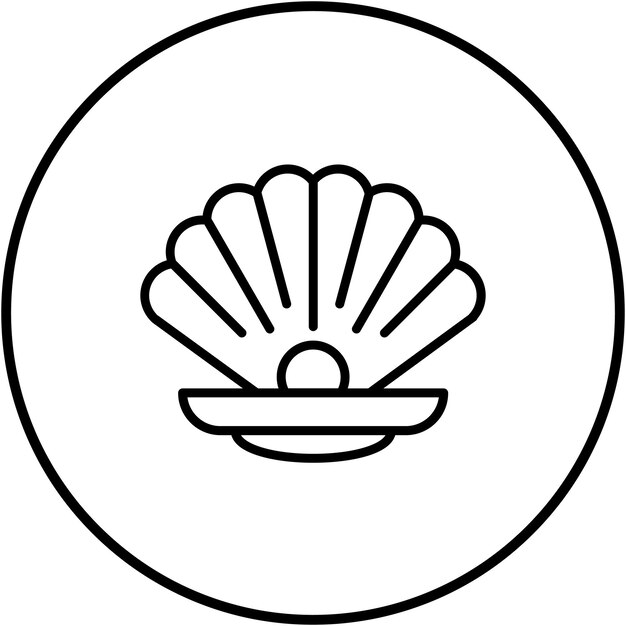 Vector clam vector icon can be used for coastline iconset