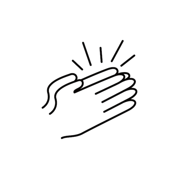 clap hand gesture icon design appreciation sign and symbol
