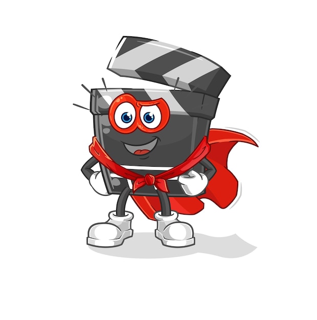 Clapboard heroes vector cartoon character