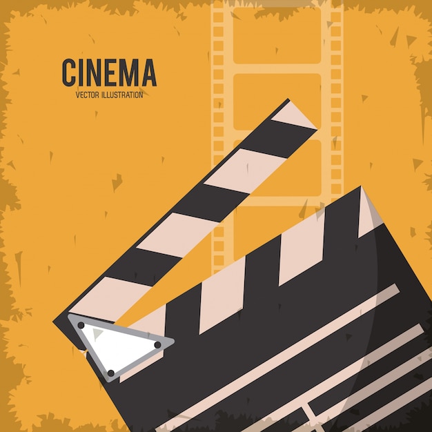 Vector clapboard movie film cinema icon