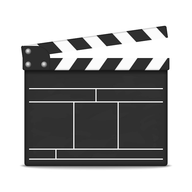 Clapper board on white background vector eps10 illustration