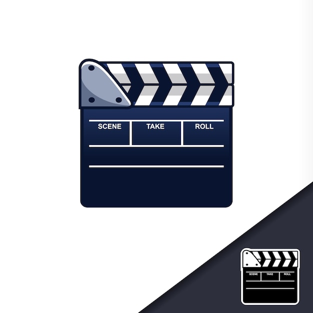 Vector clapper fim cynema production icon