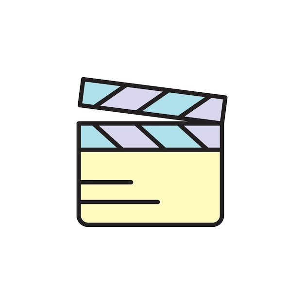 Clapperboard icon vector design templates simple and modern