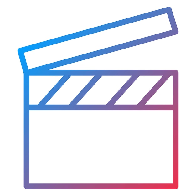 クラッパーボードアイコンのベクトル画像は映画制作に使用できます