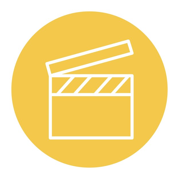 Clapperboard icoon vector afbeelding Kan worden gebruikt voor het maken van films