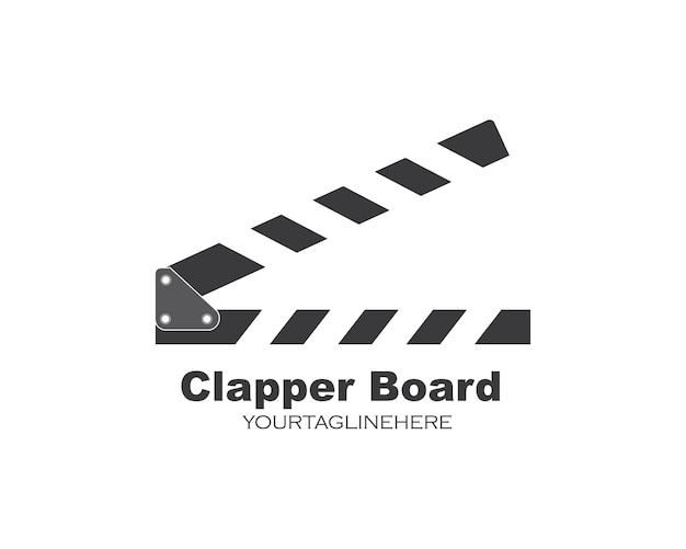 Clapperboard logo icon element vector illustration