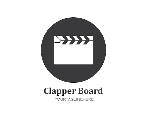 산업 영화 및 영화제 벡터 일러스트 레이 션 디자인의 Clapperboard 영화 아이콘