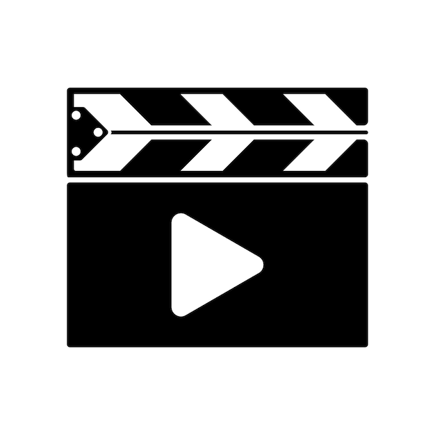 Vector clapperboard movie icon vector on trendy style for design and print