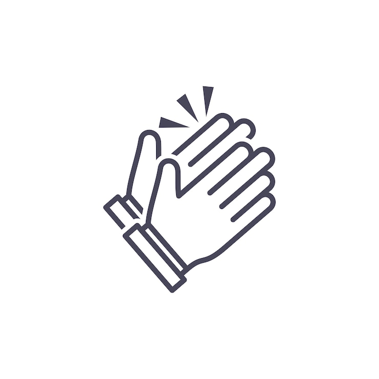 Clapping Hand icon vector design templates