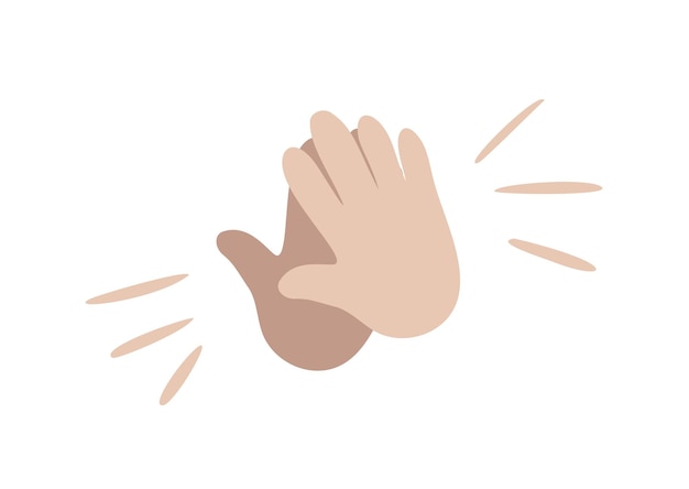 Clapping hands emoji icon Applause gesture logo Congratulation Isolated vector illustration