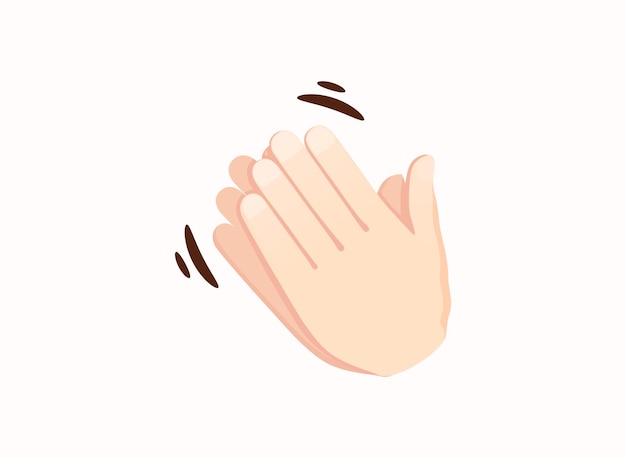 Icona delle mani che applaudono illustrazione vettoriale di emoji del gesto della mano