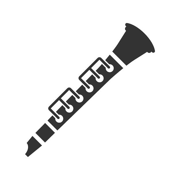 Clarinet musical instrument icon