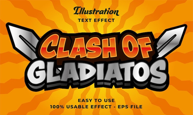 Clash of gladiator text effect