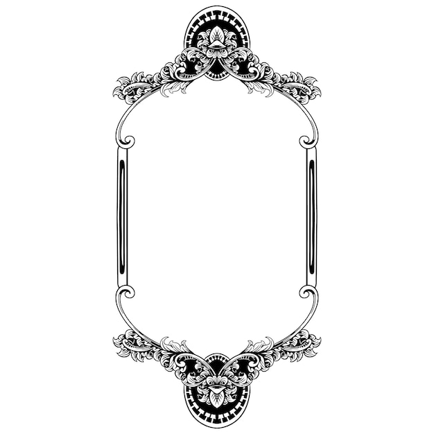 Vector clasic vintage frame ornament decoration