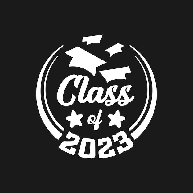 Vector class of 2023 logo with white color