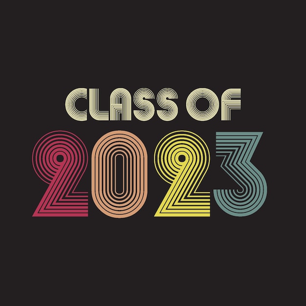 Class Of 2023 T Shirt Design Vector