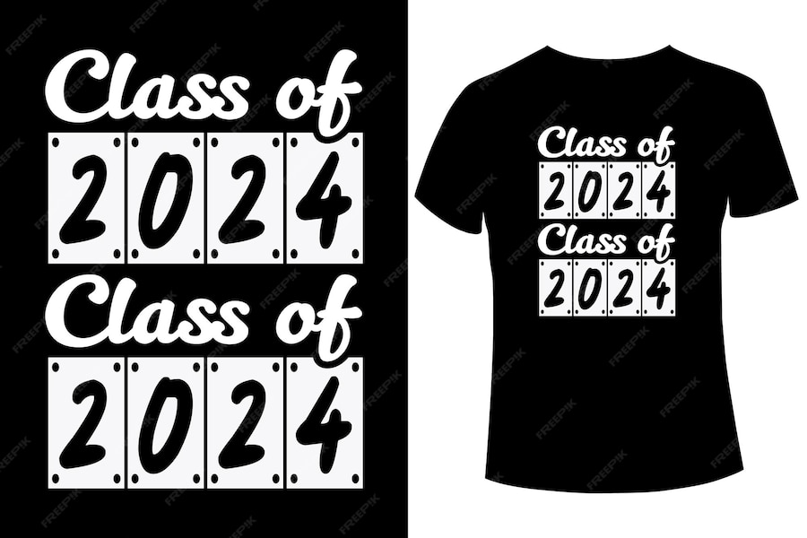 Premium Vector Class of 2024 class of 2024 tshirt design template