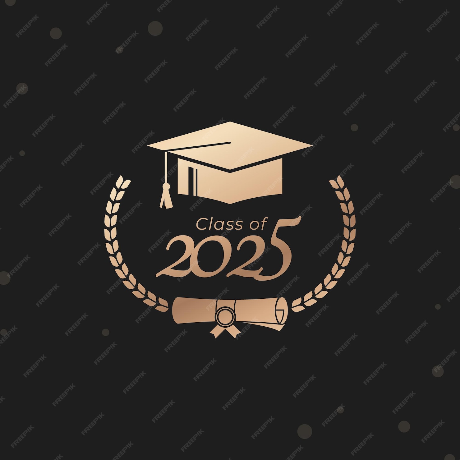 Premium Vector Class of 2025 year graduation of decorate