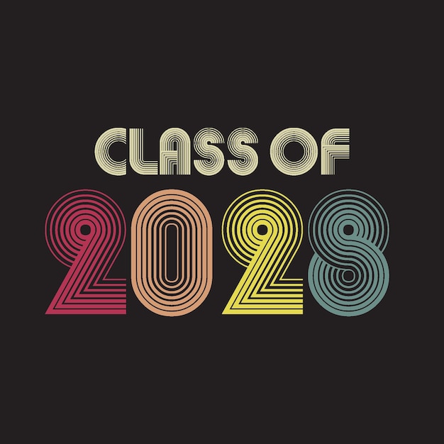 2028 T シャツ デザインのベクトルのクラス