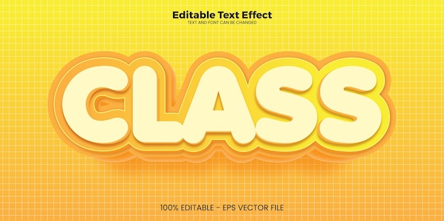 Class editable text effect in modern trend style