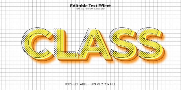 Class editable text effect in modern trend style