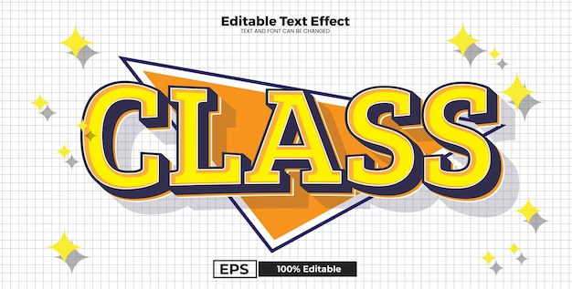Class editable text effect in modern trend style