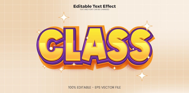 Class editable text effect in modern trend style