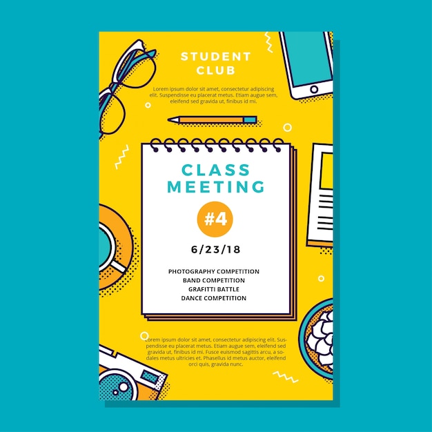 Class meeting poster template