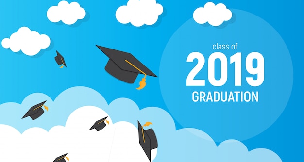 벡터 2019 graduarion education background 클래스.