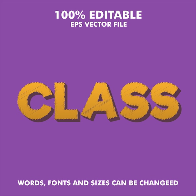 Class Text Style Effect