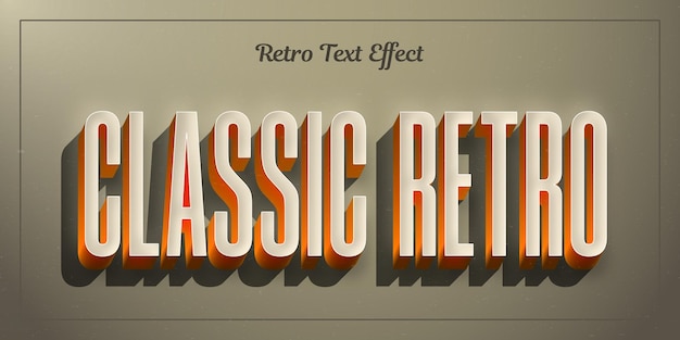 Vector classic 3d vintage typography text effect