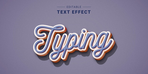 Vector classic 3d vintage typography text effect