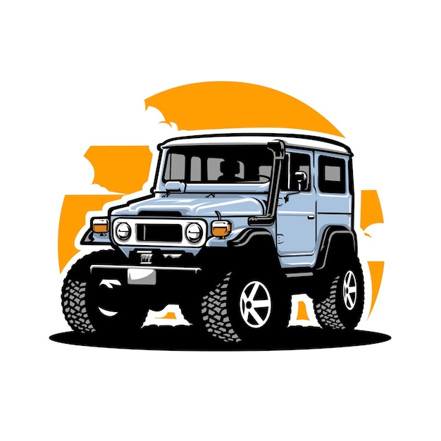 Classic adventure overland vector illustration