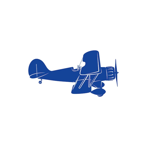 Classic Airplane design vector Icon Symbol Template Illustration