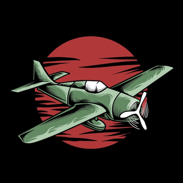 classic  airplane vector illustration