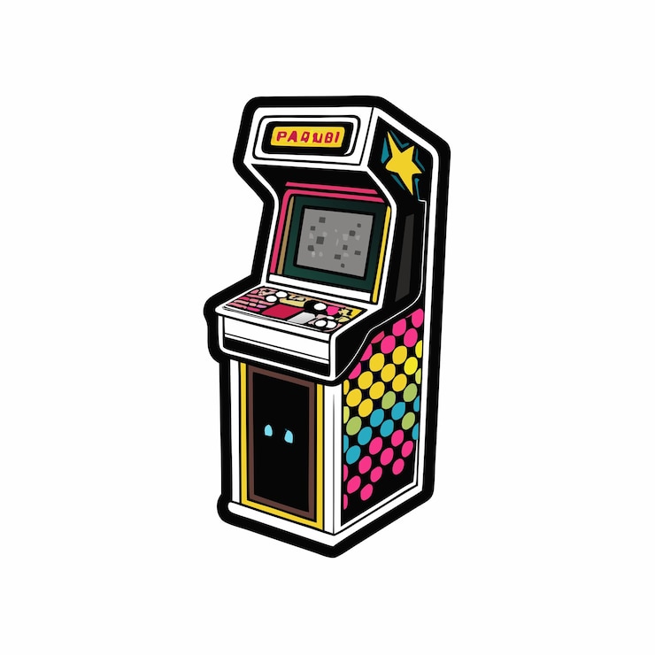 Vector クラシックアーケードマシン ピクセルグラフィックス