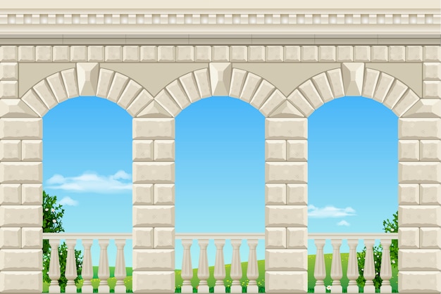 Vector classic arch of the palace