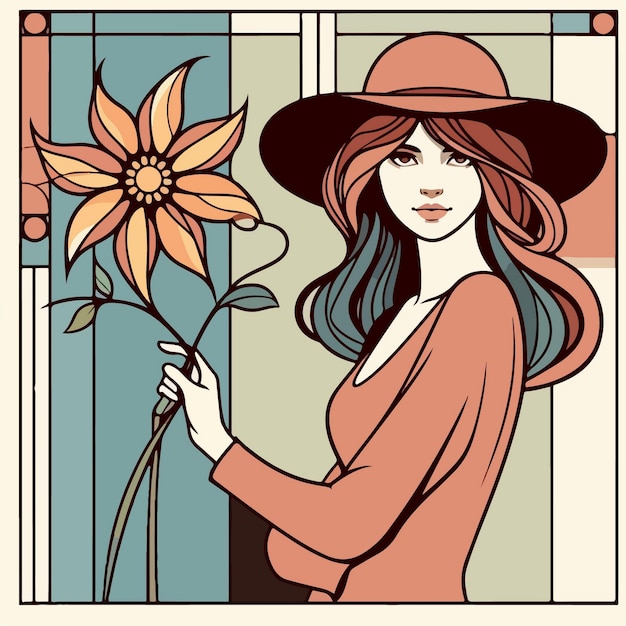 Classic art nouveau illustration