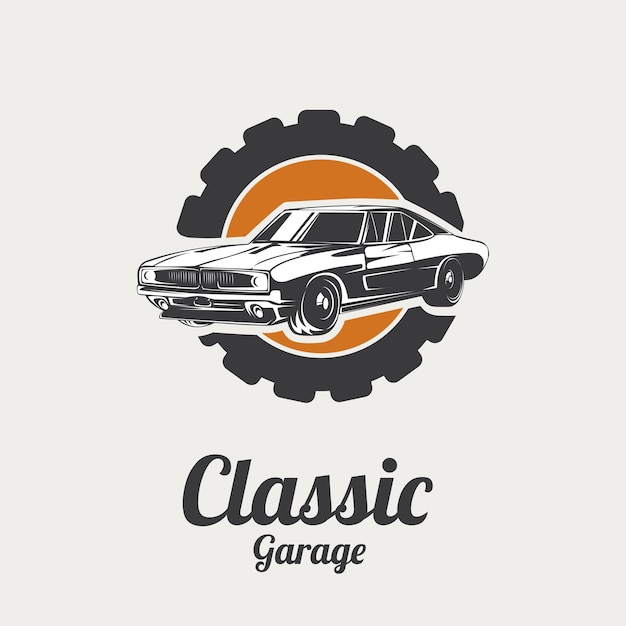 Premium Vector | Classic automotive garage car vector car repair and ...